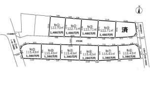 厚木市上依知第２６　売地　建築条件なし　No①